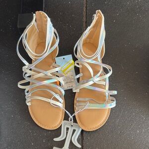 Cat & Jack Holographic Strappy Sandals